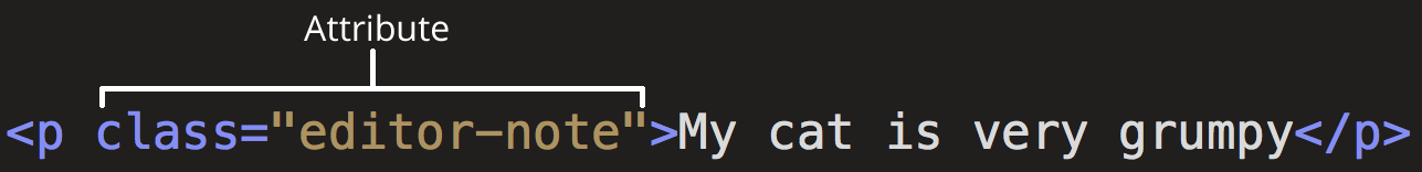 image about class attribute to allow the element an identification name